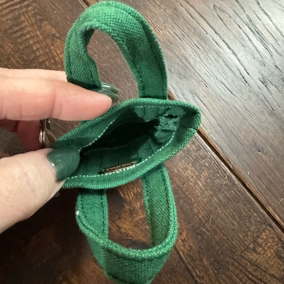 Free People Emerald Green Mini Tote Keychain Bag Charm - Picture 8 of 11